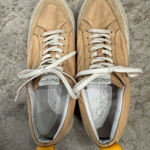 ONCEPT Women's Tan Leather Low-Top Sneakers